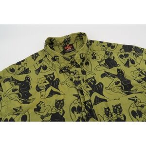 Beistle Creepy Co Shirt Mens Medium Halloween Witch Pin Up Girls Ghost Black Cat